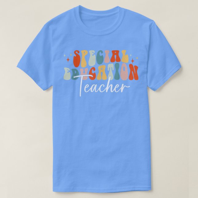 Special Education Teacher Fall Vibes Autumn Leaves T-Shirt (Design Front)