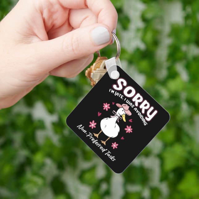 Special Education Teacher - Funny Goose Sayings Key Ring (Hand)