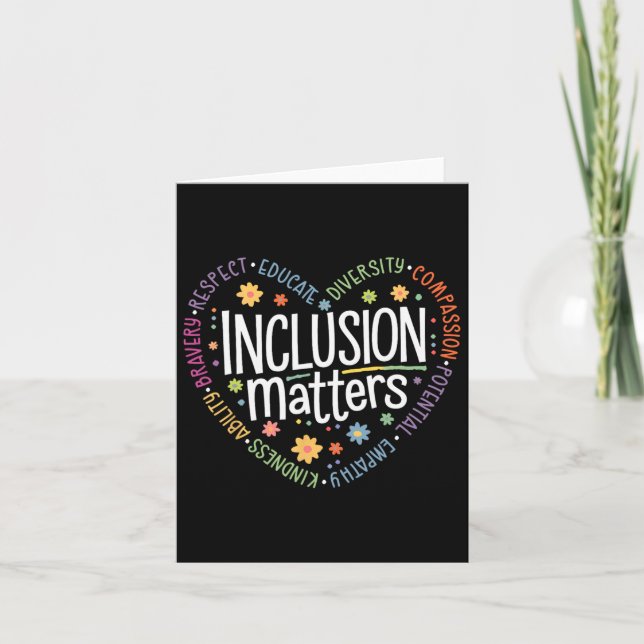 Special Education Teacher Inclusion Problems Autis Card (Front)
