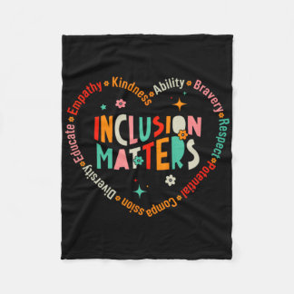 Special Education Teacher Inclusion Problems Autis Fleece Blanket