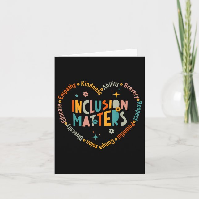 Special Education Teacher Inclusion S Autism Aware Card (Front)