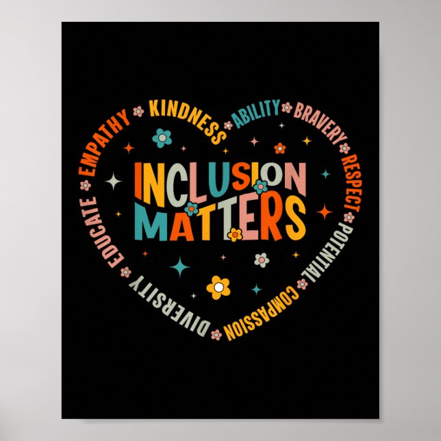 Special Education Teacher Inclusion S Autism Aware Poster (Front)