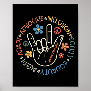 Special Education Teacher Inspirational Autism Awa Poster