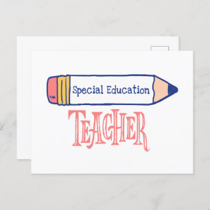 Special Education Teacher Pencil Design Postcard
