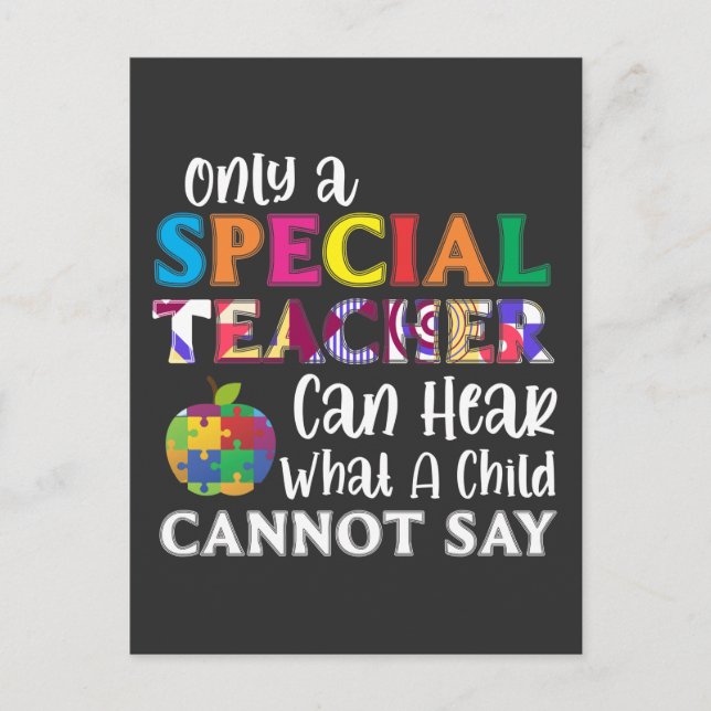 Special Education Teacher Special Kids Awarenes Postcard (Front)