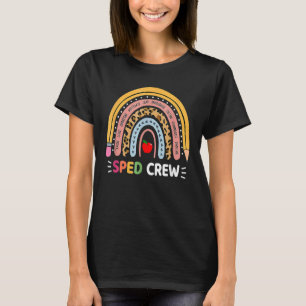 Special Education Teacher Sped Crew Leopard Boho R T-Shirt