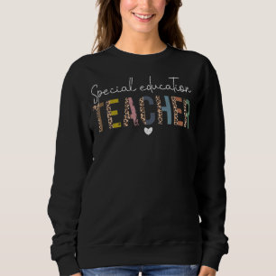 Special Education Teacher Sped Ed Sped Leopard Boh Sweatshirt