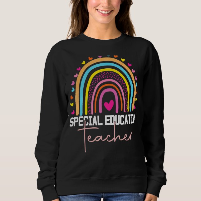 Special Education Teacher Sped Ed Sped Leopard Rai Sweatshirt (Front)