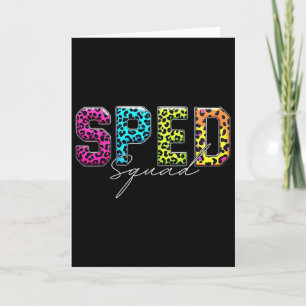 Special Education Teacher Sped Squad School Team L Card