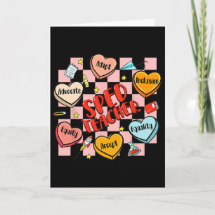 Special Education Teacher Valentine Conversation H Card