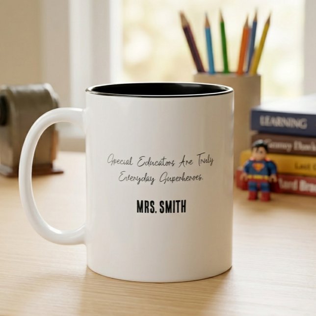 Special Educators Are Truly Everyday Superheroes Two-Tone Coffee Mug (Creator Uploaded)