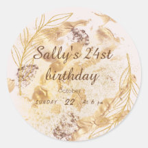 Special Elegant Pink And Gold Birthday