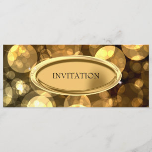 Special Event Elegant Black & Gold Bubbles 3 Invitation