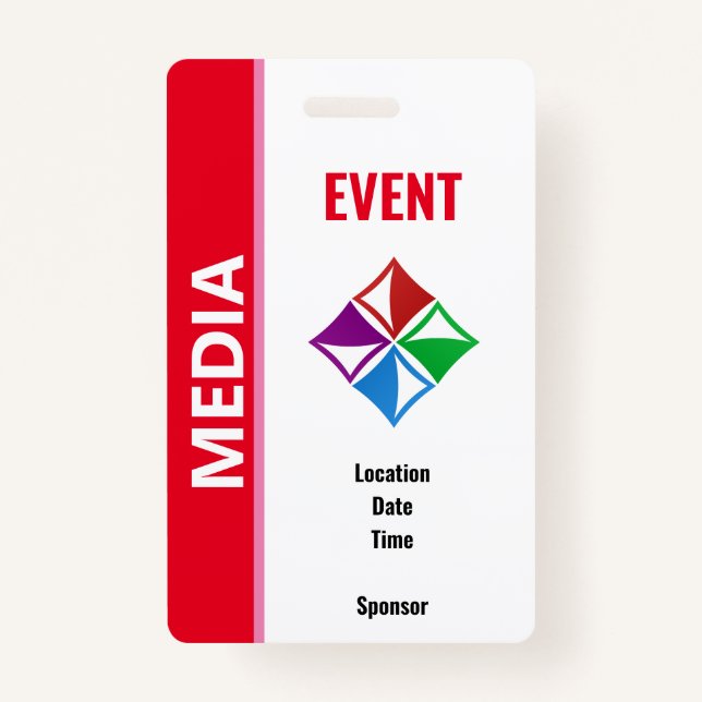 Special Event Security Pass ID Badge (Front)