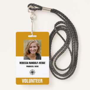 SPECIAL EVENT VOLUNTEER PASS - Photo I.D. ID Badge
