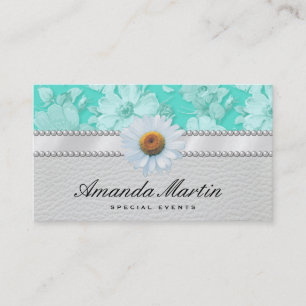 Special Events Classic Green Floral Business Card