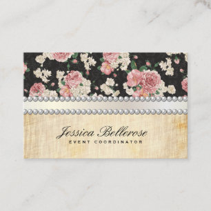Special Events & Elegant Flower Pattern Business Card