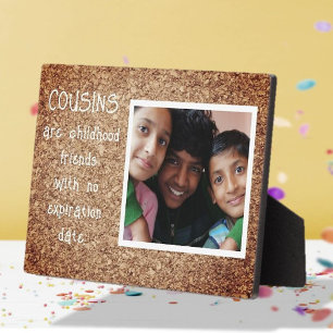 Special Family Gift! Cousins Photo Plaque