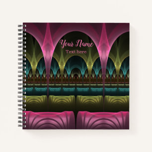 Special Fantasy Abstract Colourful Fractal Own Nam Notebook