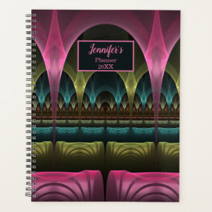Special Fantasy Abstract Colourful Fractal Own Nam Planner