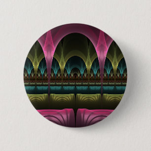 Special Fantasy Pattern Abstract Colourful Fractal 6 Cm Round Badge