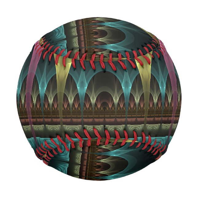 Special Fantasy Pattern Abstract Colourful Fractal Baseball (Front)