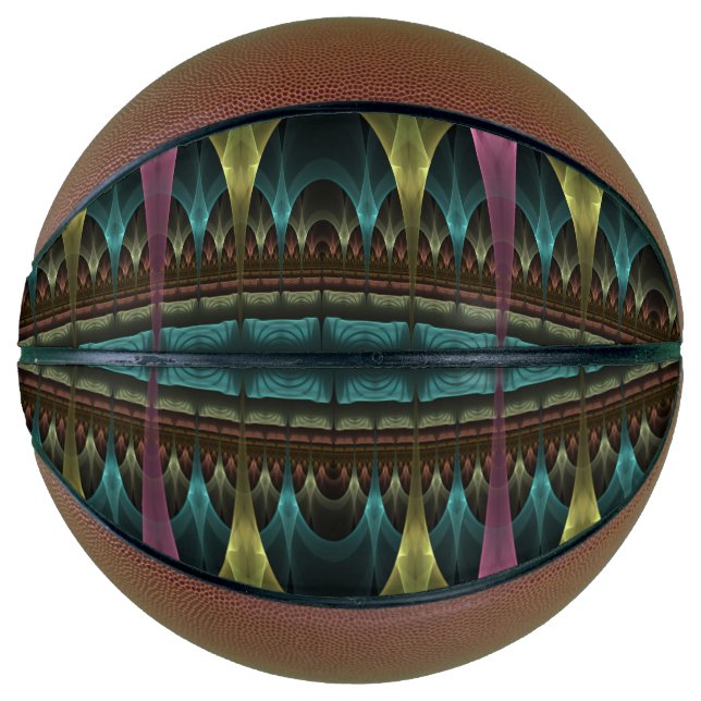 Special Fantasy Pattern Abstract Colourful Fractal Basketball (Front)
