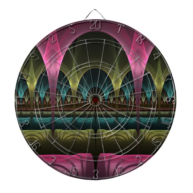 Special Fantasy Pattern Abstract Colourful Fractal Dartboard (Front)