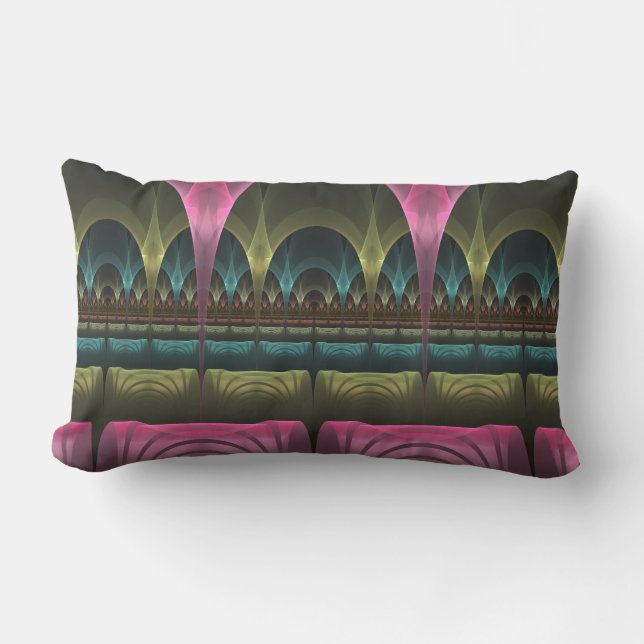 Special Fantasy Pattern Abstract Colourful Fractal Lumbar Cushion (Front)