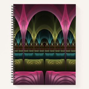 Special Fantasy Pattern Abstract Colourful Fractal Notebook