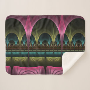 Special Fantasy Pattern Abstract Colourful Fractal Sherpa Blanket