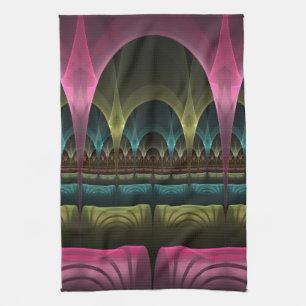 Special Fantasy Pattern Abstract Colourful Fractal Tea Towel