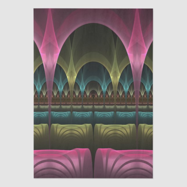 Special Fantasy Pattern Abstract Colourful Fractal Tissue Paper (Front)