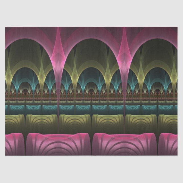 Special Fantasy Pattern Abstract Colourful Fractal Tissue Paper (Front)