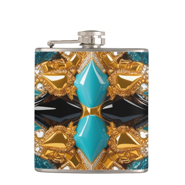 Special flask with Bahamas Colours Design (Front)