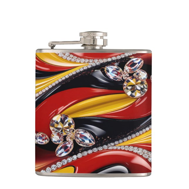 Special flask with Belgian Colours Design (Front)