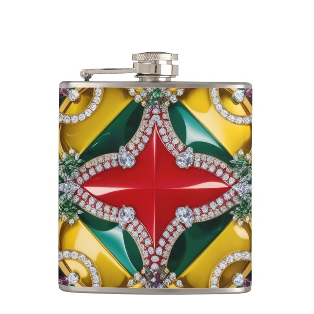 Special flask with Los Angeles Colours Design (Front)