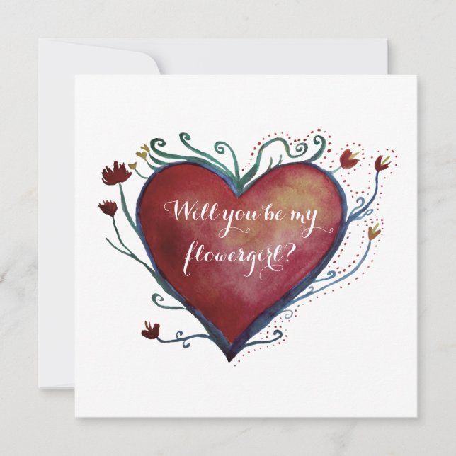 Special flowergirl invitation card (Front)