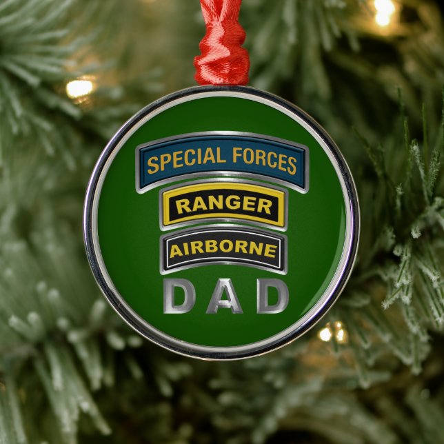 Special Forces DAD Christmas  Metal Tree Decoration (Tree)