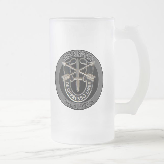 Special Forces GB Frosted Glass Beer Mug (Right)