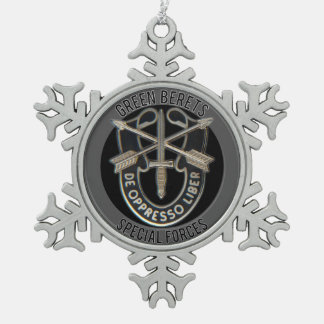 Special Forces GB Snowflake Pewter Christmas Ornament