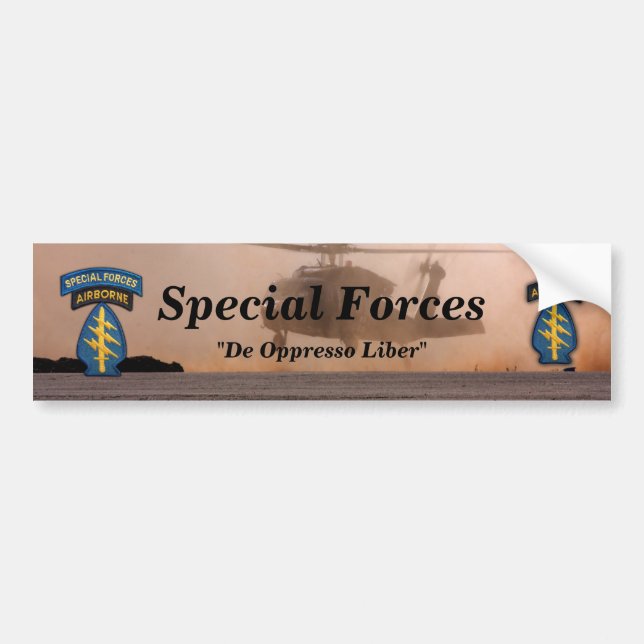 special forces green berets patch Bumper Sticker (Front)