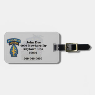special forces green berets patch luggage tag