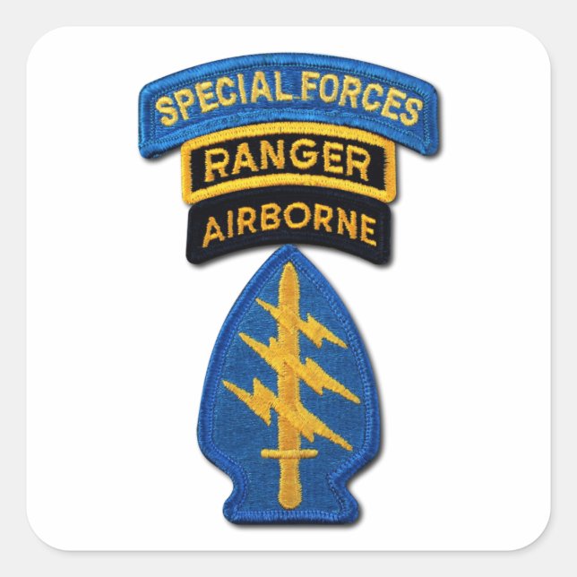 Special Forces Group Green Berets SF SOF SFG SOC Square Sticker (Front)