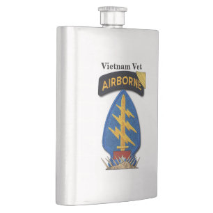 Special Forces Group Green Berets SFG SF LRRP Vets Hip Flask