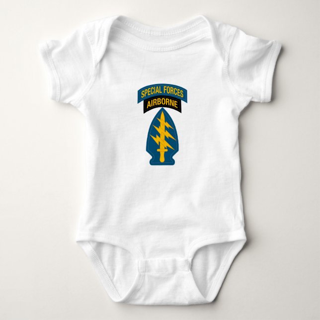 Special Forces insignia Airborne Tab Baby Bodysuit (Front)