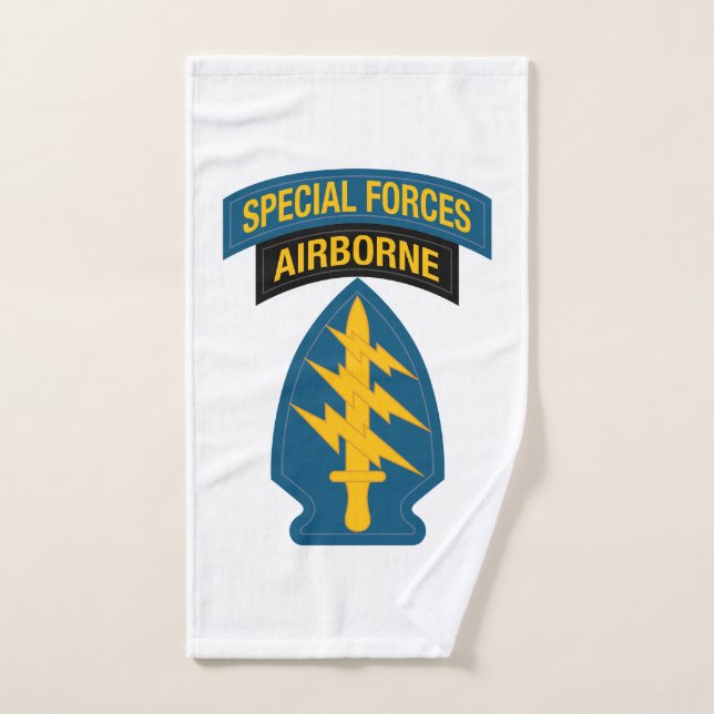 Special Forces insignia Airborne Tab Hand Towel (Hand Towel)