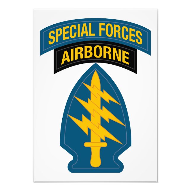 Special Forces insignia Airborne Tab Photo Print (Front)