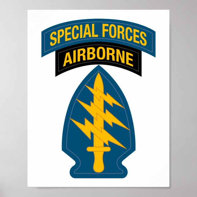 Special Forces insignia Airborne Tab Poster (Front)