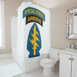 Special Forces insignia Airborne Tab Shower Curtain